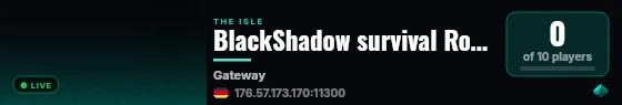 BlackShadow survival Rollenspiel [GER/ENG] live status badge