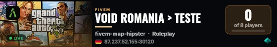 VOID ROMANIA > TESTE live status badge