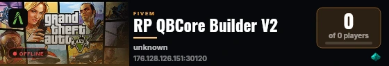 RP QBCore Builder V2 live status badge
