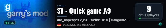 ST - Quick game A9 live status badge