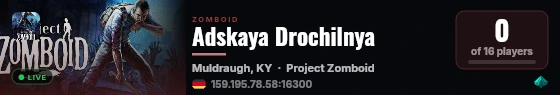 Adskaya Drochilnya live status badge