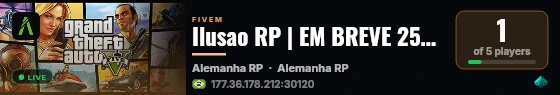 Ilusao RP | EM BREVE 25/05 live status badge