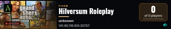 Hilversum Roleplay live status badge