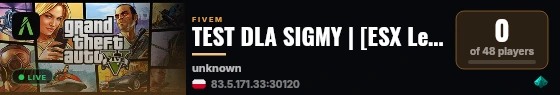 TEST DLA SIGMY | [ESX Legacy] live status badge
