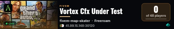 Vortex Cfx Under Test live status badge