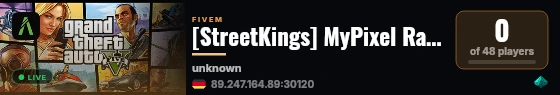 [StreetKings] MyPixel Race live status badge