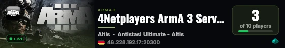 4Netplayers ArmA 3 Server live status badge