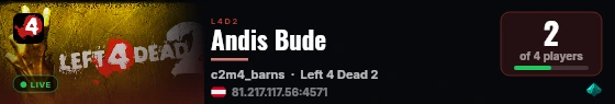 Andis Bude live status badge