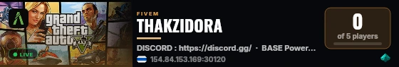 THAKZIDORA live status badge