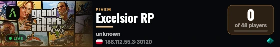 Excelsior RP live status badge