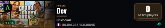 Dev live status badge
