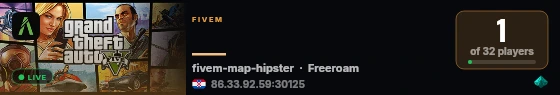   live status badge