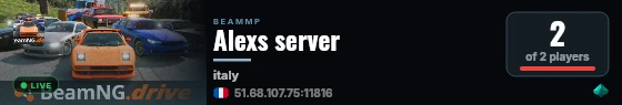 Alexs server live status badge