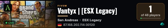 Vantyx | [ESX Legacy] live status badge