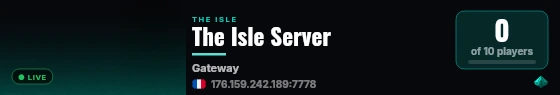 The Isle Server live status badge
