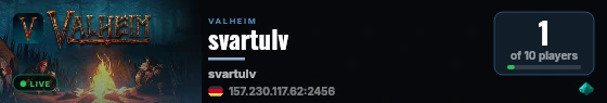 svartulv live status badge