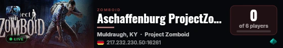 Aschaffenburg ProjectZomboid live status badge