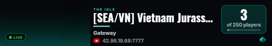 [SEA/VN] Vietnam Jurassic world live status badge