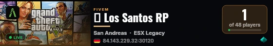 🚓 Los Santos RP live status badge
