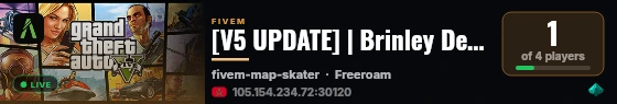 [V5 UPDATE] | Brinley Developpment live status badge