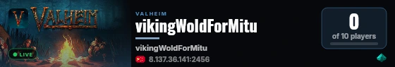vikingWoldForMitu live status badge