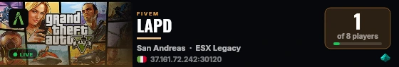 LAPD live status badge