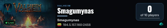 Smagumynas live status badge