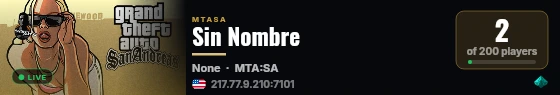 Sin Nombre live status badge