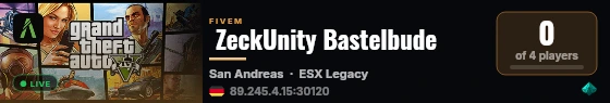  ZeckUnity Bastelbude live status badge