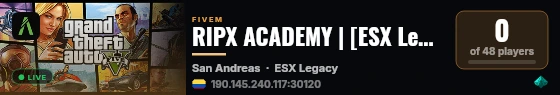 RIPX ACADEMY | [ESX Legacy] live status badge
