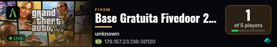 Base Gratuita Fivedoor 2026  live status badge