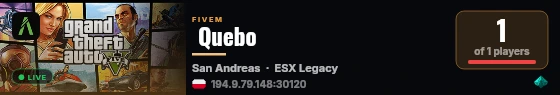  Quebo  live status badge
