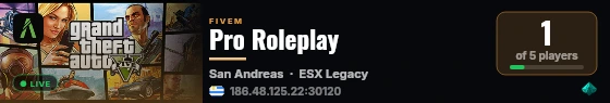 Pro Roleplay live status badge