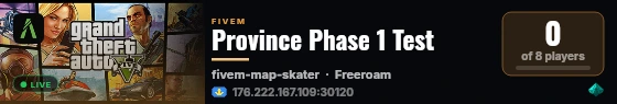 Province Phase 1 Test live status badge