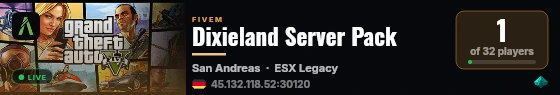 Dixieland Roleplay | Deutsches Serious RP live status badge