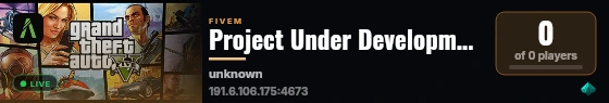 Project Under Development live status badge