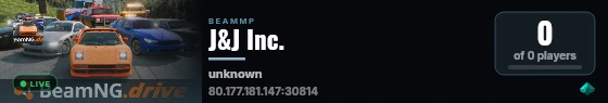 J&J Inc. live status badge