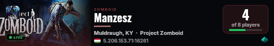 Manzesz live status badge