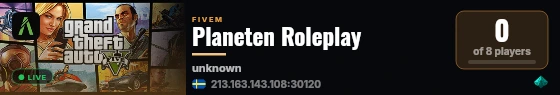 Planeten Roleplay live status badge