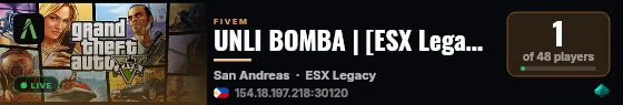 UNLI BOMBA | ESX Legacy Server live status badge
