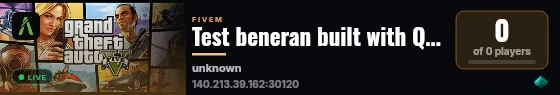 Test beneran built with QBCore Framework by JericoFx & Kakarot & Hamy! live status badge
