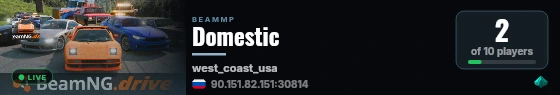Domestic live status badge
