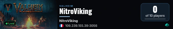 NitroViking live status badge