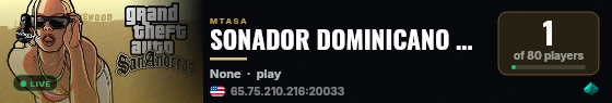 SONADOR RP?DOMINICANO?SEMI ROL live status badge