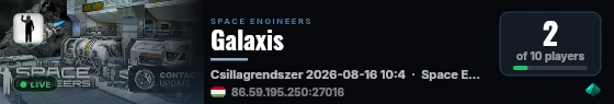 Galaxis live status badge
