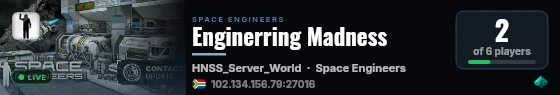 Enginerring Madness live status badge