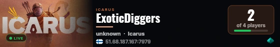 ExoticDiggers live status badge