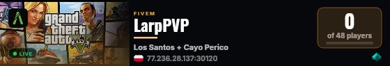 LarpPVP live status badge