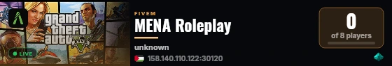 MENA Roleplay live status badge