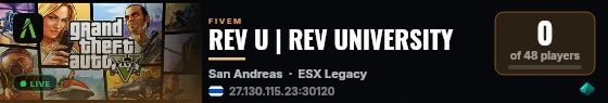 REV U | REV UNIVERSITY live status badge